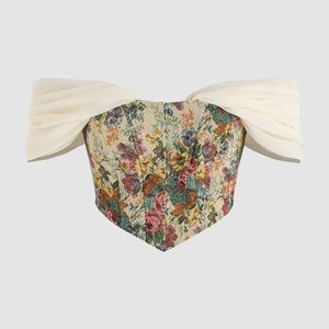 Floral Off Shoulder Corset Top